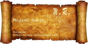 Mojzes Robin névjegykártya